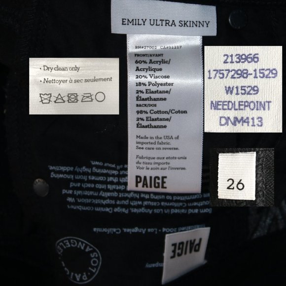 Anthro Paige Embroidered Jeans Emily Ultra Skinny - Picture 12 of 13